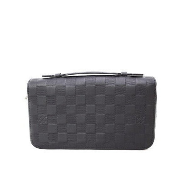 Louis Vuitton Damier Infini Black Zippy Zip Long Wallet - Picture 1 of 5